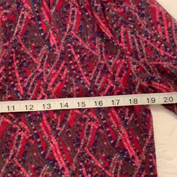 Fun2Fun Sheer, Berry Colored, Split Neck Blouse Size S - Picture 11 of 14